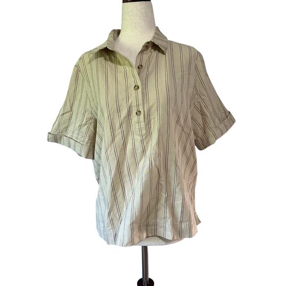 Sezane Tops - SEZANE Women's Joshua Shirt Size 6 In Ecru